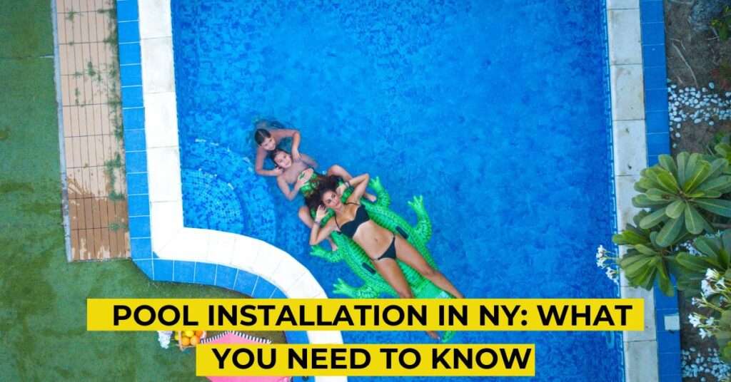 Luxury pool with three women enjoying a relaxing swim.